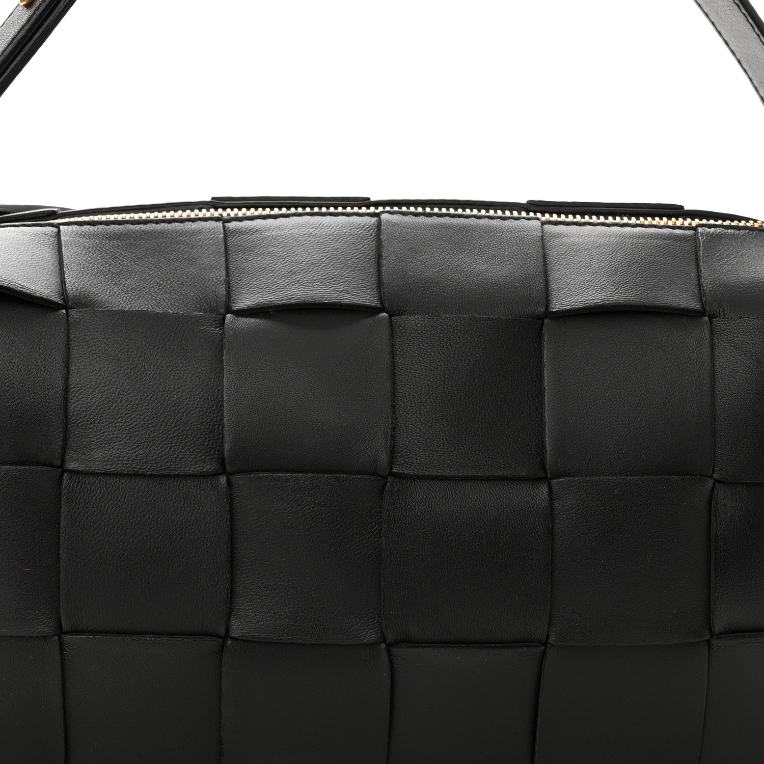 Bottega Veneta Lambskin Maxi Intrecciato Brick Cassette Bag Black 7 of 9