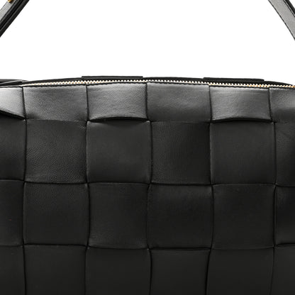 Bottega Veneta Lambskin Maxi Intrecciato Brick Cassette Bag Black 7 of 9