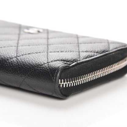 Chanel Caviar Quilted Large Gusset Zip Around Wallet Black 11 of 11
