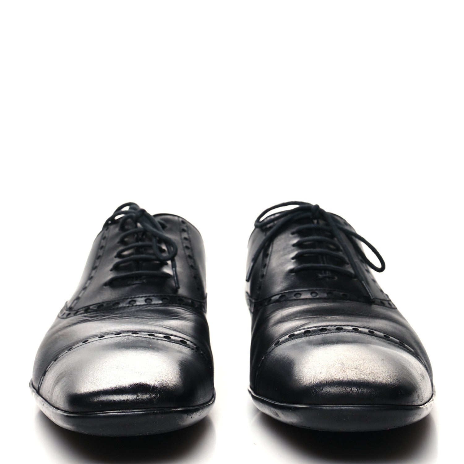 Gucci Calfskin Mens Captoe Oxford Loafers 9.5 Black 2 of 10