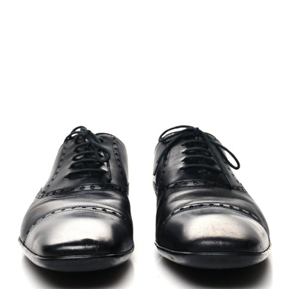 Gucci Calfskin Mens Captoe Oxford Loafers 9.5 Black 2 of 10