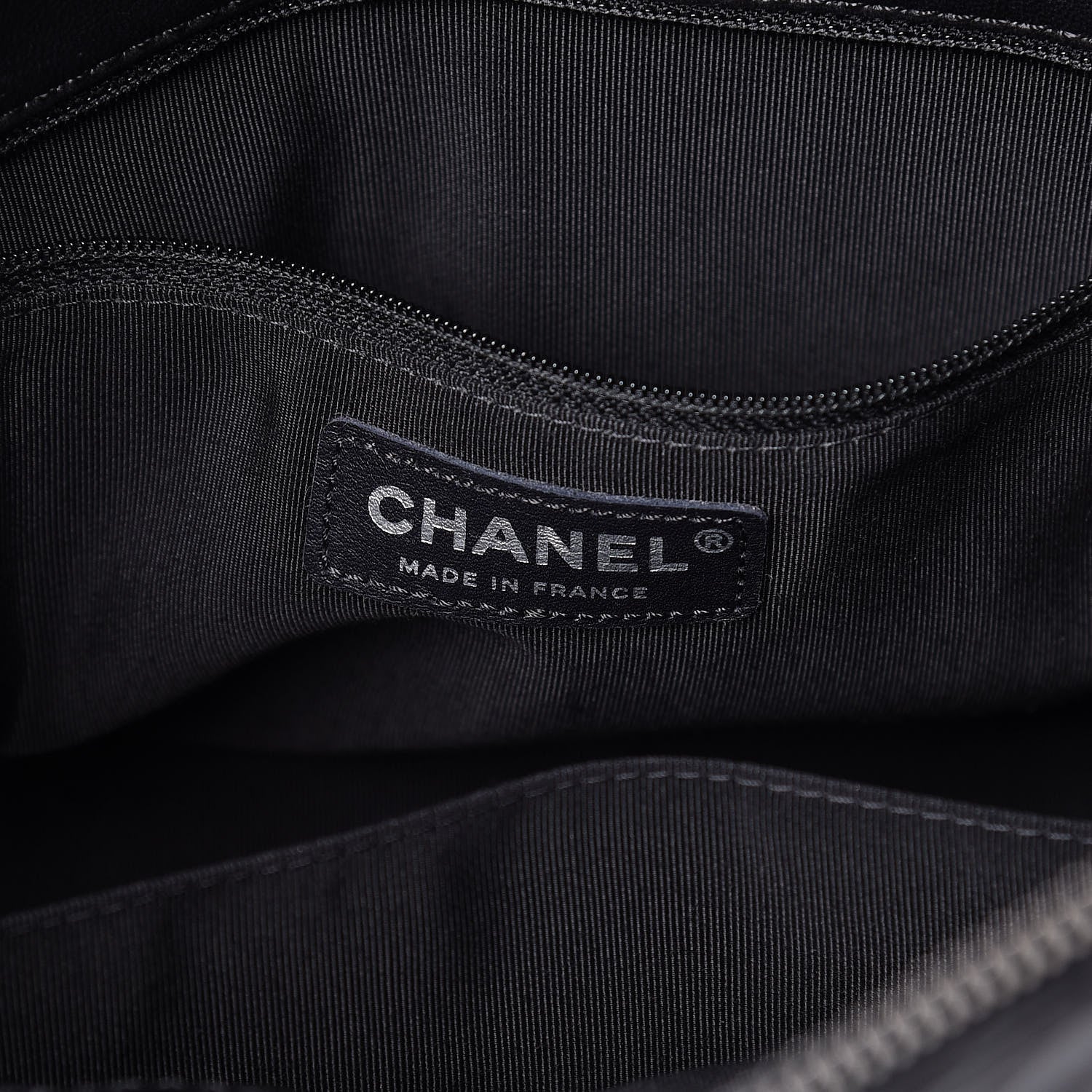 Chanel Lambskin Surpique Chevron Quilted Tote Black 6 of 14