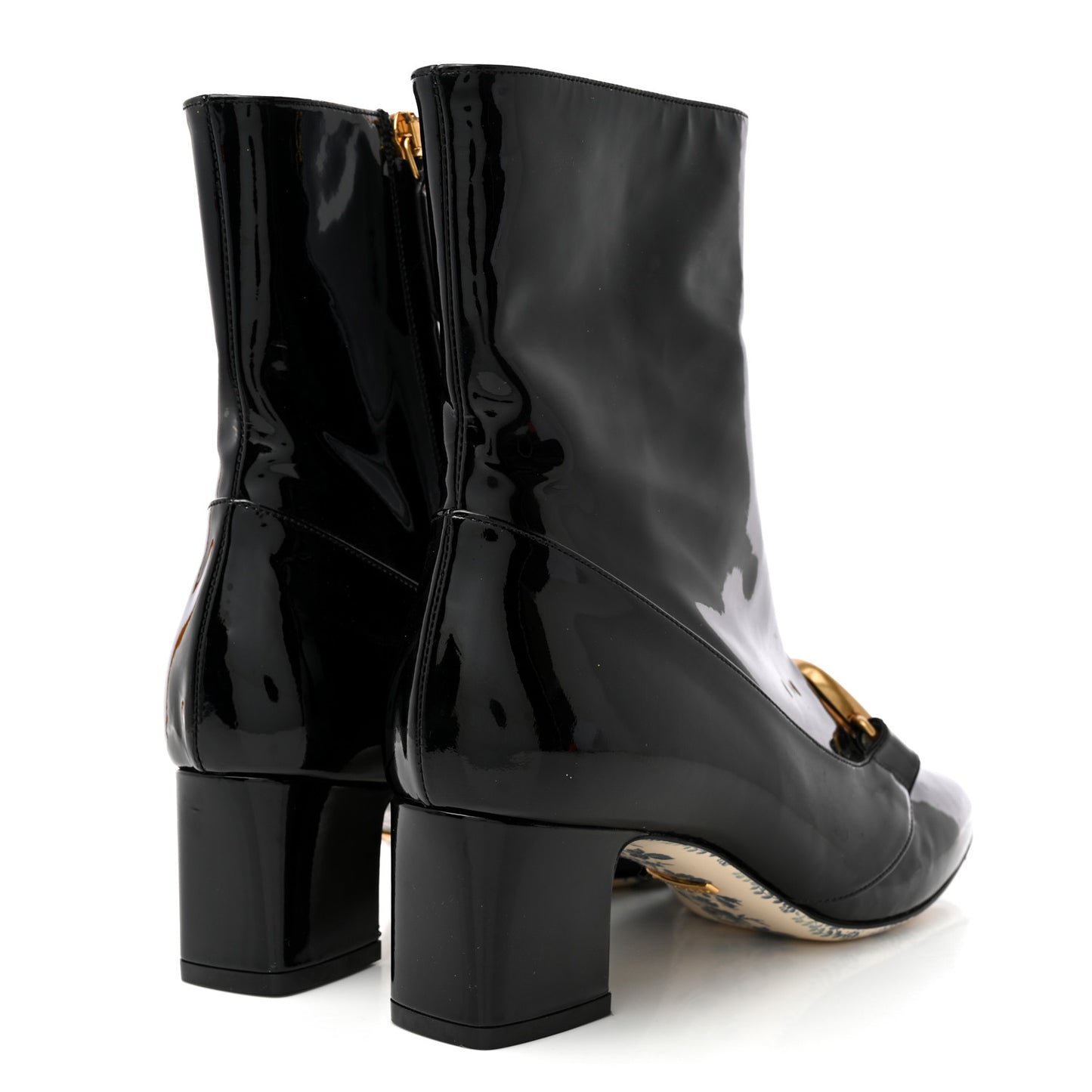 Vernice GG Victoire 55mm Ankle Boots 37 Black