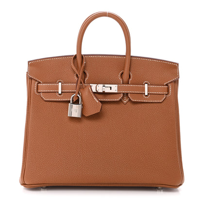 Hermes Togo Birkin 25 Gold 1 of 11