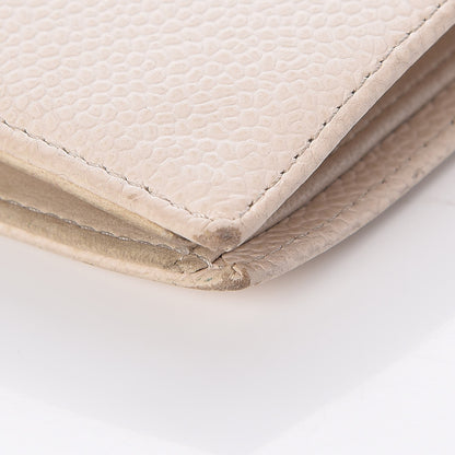 Chanel Caviar Timeless CC French Wallet White 13 of 14