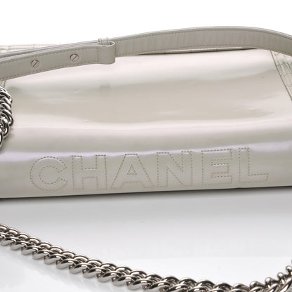 Chanel Glazed Calfskin Large Boy Flap White 8 of 12