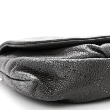 Chanel Caviar Half Moon Wallet On Chain WOC Dark Grey 10 of 11