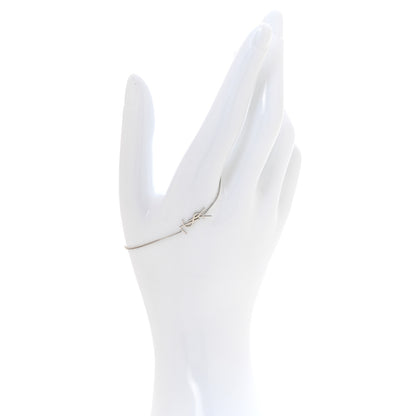 Saint Laurent Brass Monogram Charm Bracelet Silver 2 of 5