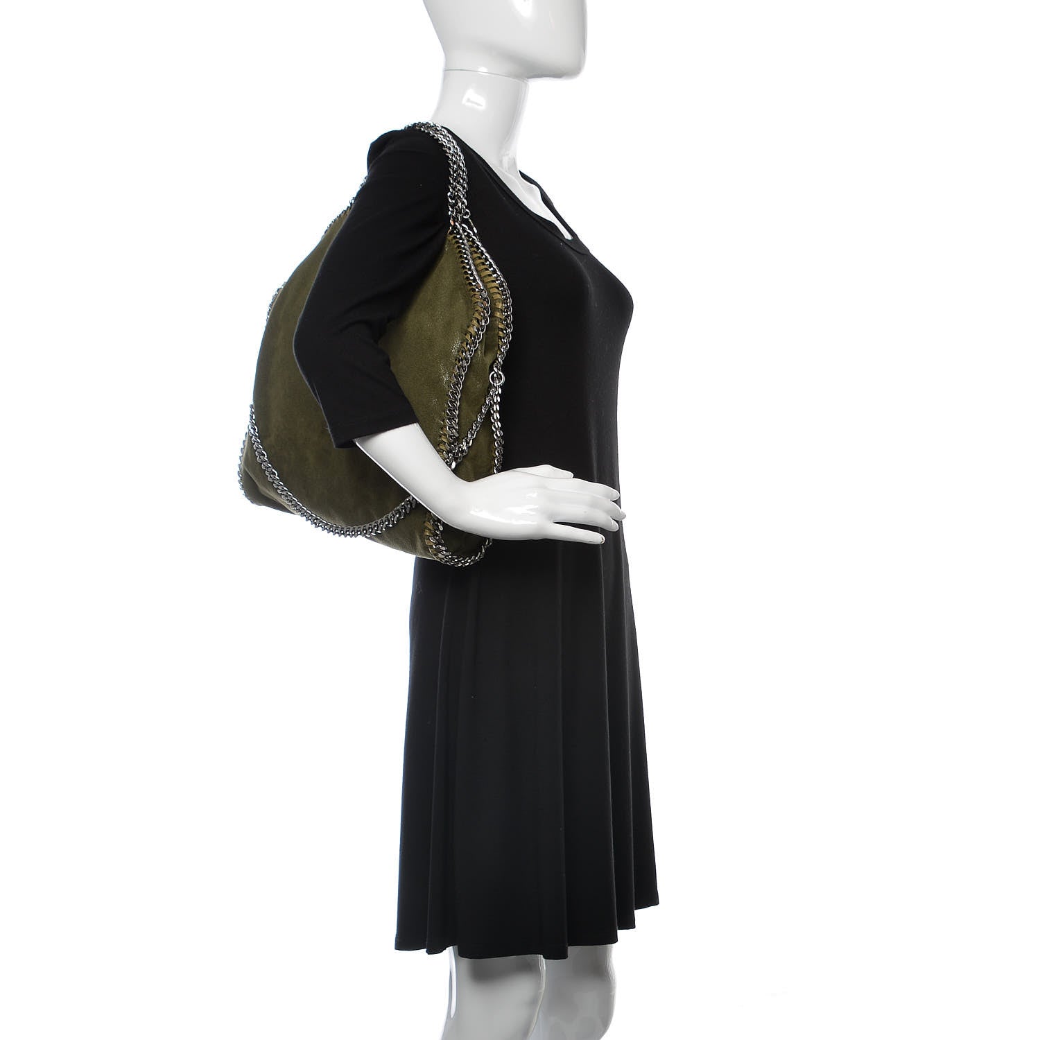 Stella McCartney Shaggy Deer Falabella Fold Over Tote Olive 2 of 8