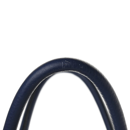 Prada Vitello Daino Side Zip Tote Bluette 10 of 11