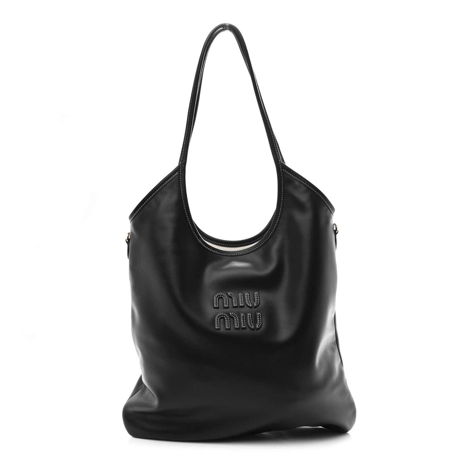 Miu Miu Nappa Ivy Bag Black 1 of 9