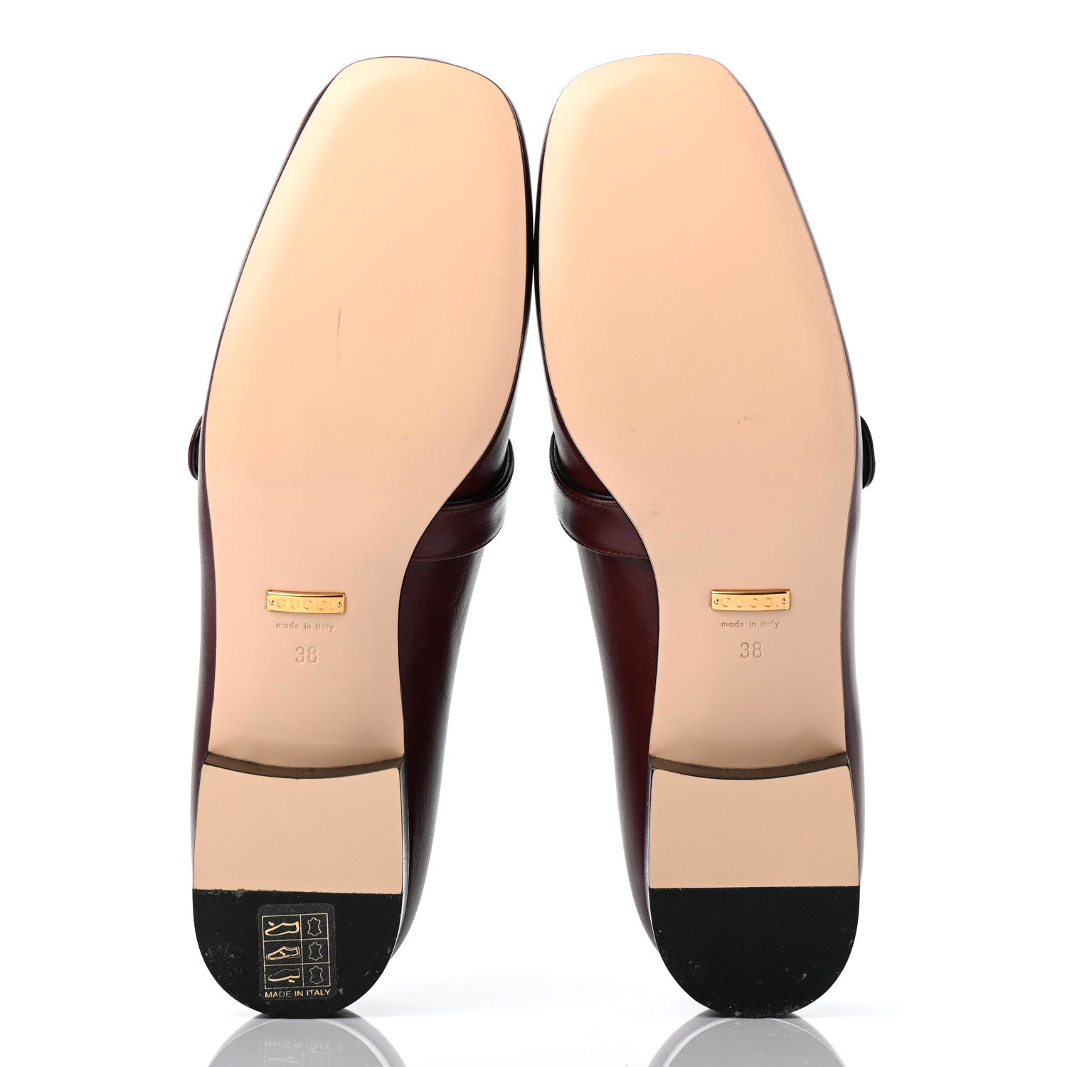 Gucci Malaga Kid Womens GG Marmont Loafers 38 Vintage Bordeaux 5 of 14