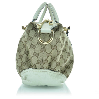 Gucci Monogram Horsebit Nail Boston White 4 of 12