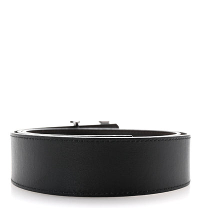Louis Vuitton Calfskin 40mm LV Initiales Reversible Belt 90 36 Black Dark Brown 2 of 5
