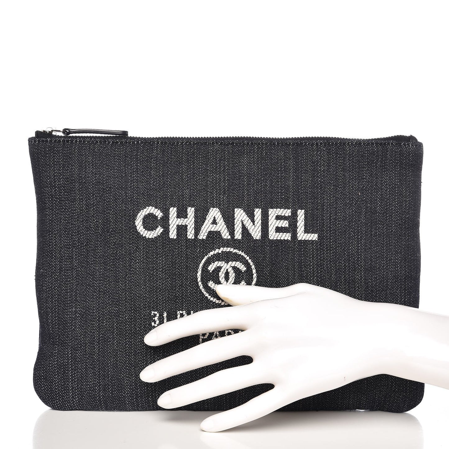 Denim Medium Deauville Pouch Dark Blue