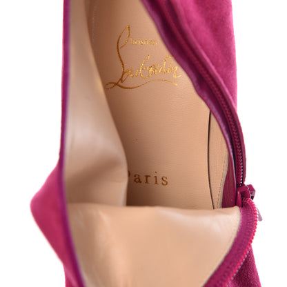 Christian Louboutin Veau Velours Belle 100 Ankle Boots 39.5 Eveque 6 of 8