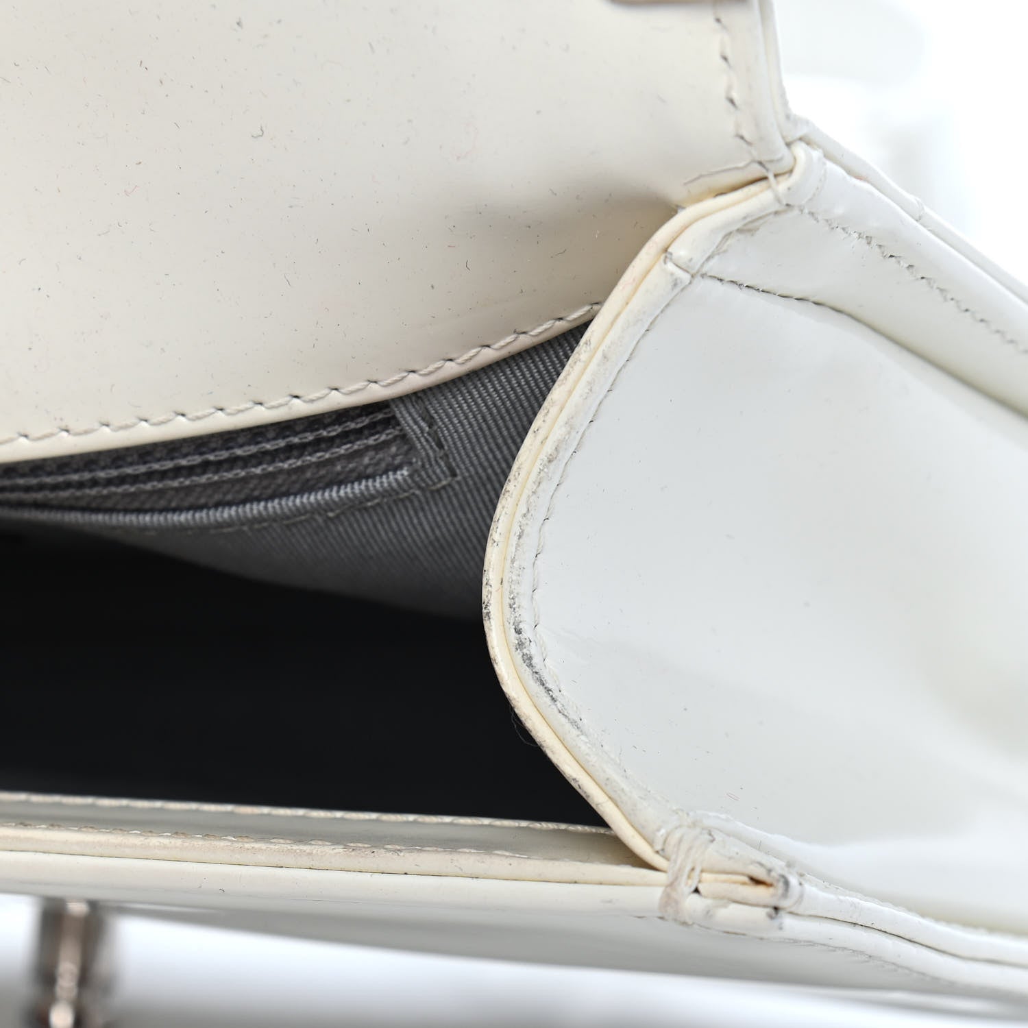 Chanel Glazed Calfskin Medium Boy Flap White 8 of 10