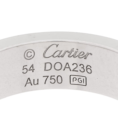 Cartier 18K White Gold 3 Diamond 5.5mm LOVE Ring 54 7 4 of 4