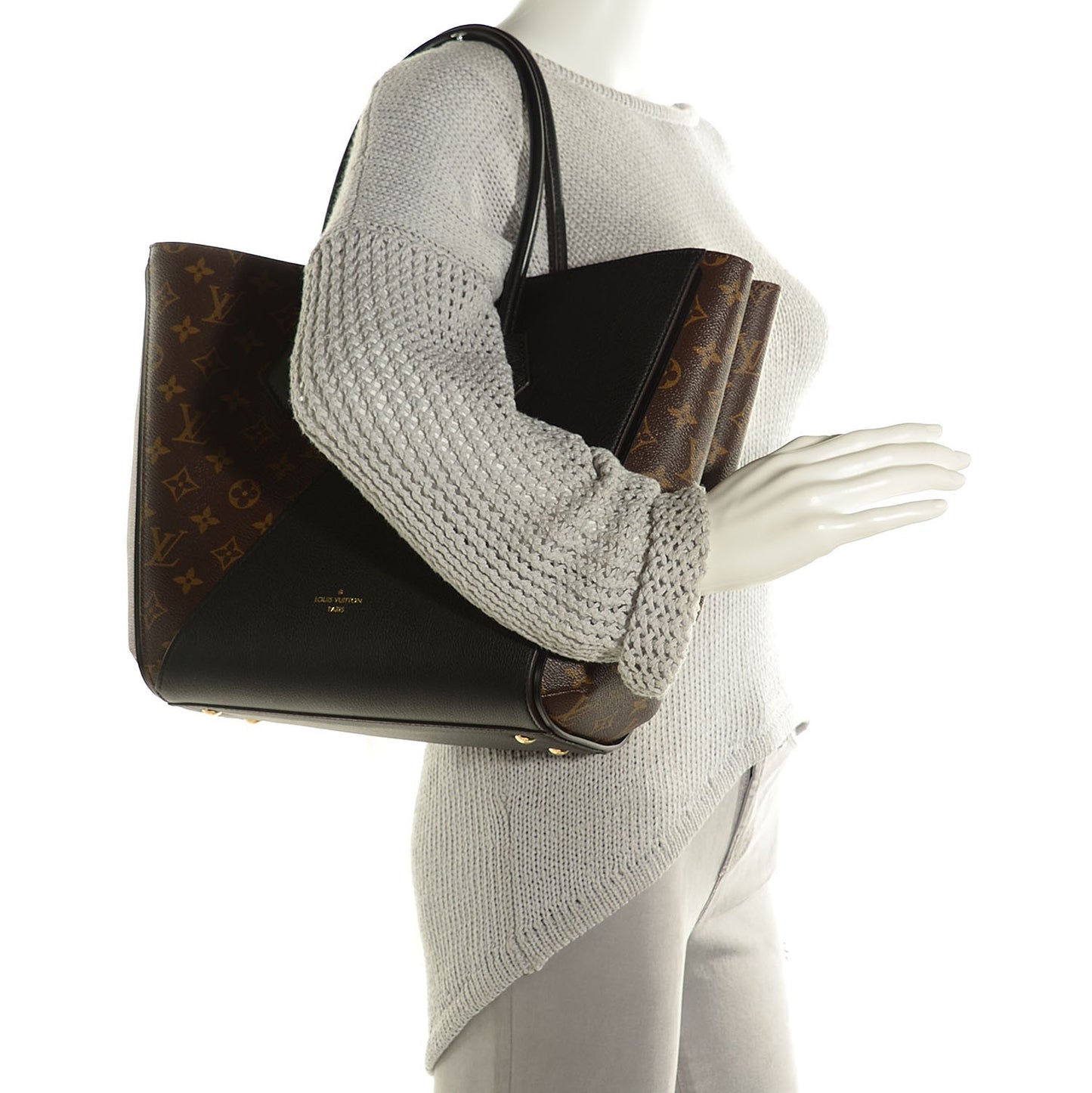 Calfskin Monogram Kimono Tote Black