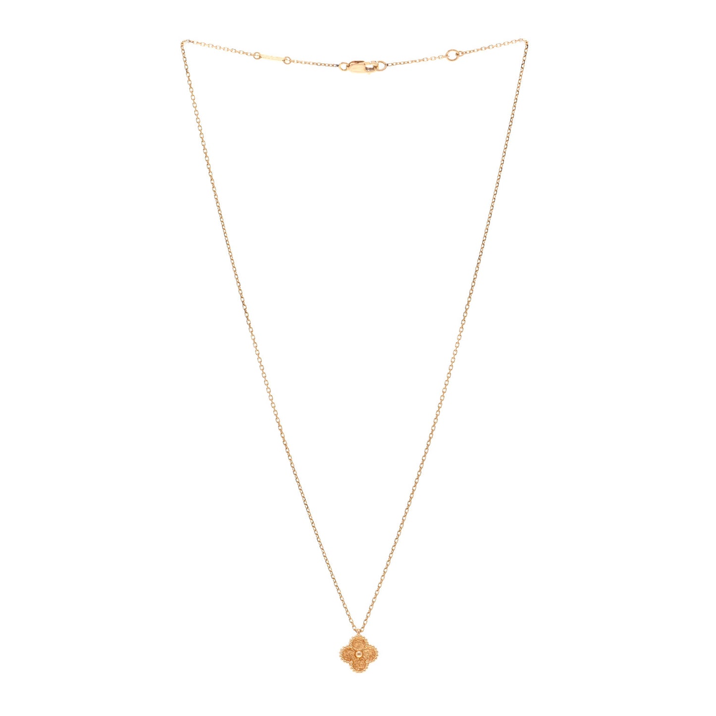 18K Rose Gold Sweet Alhambra Pendant Necklace