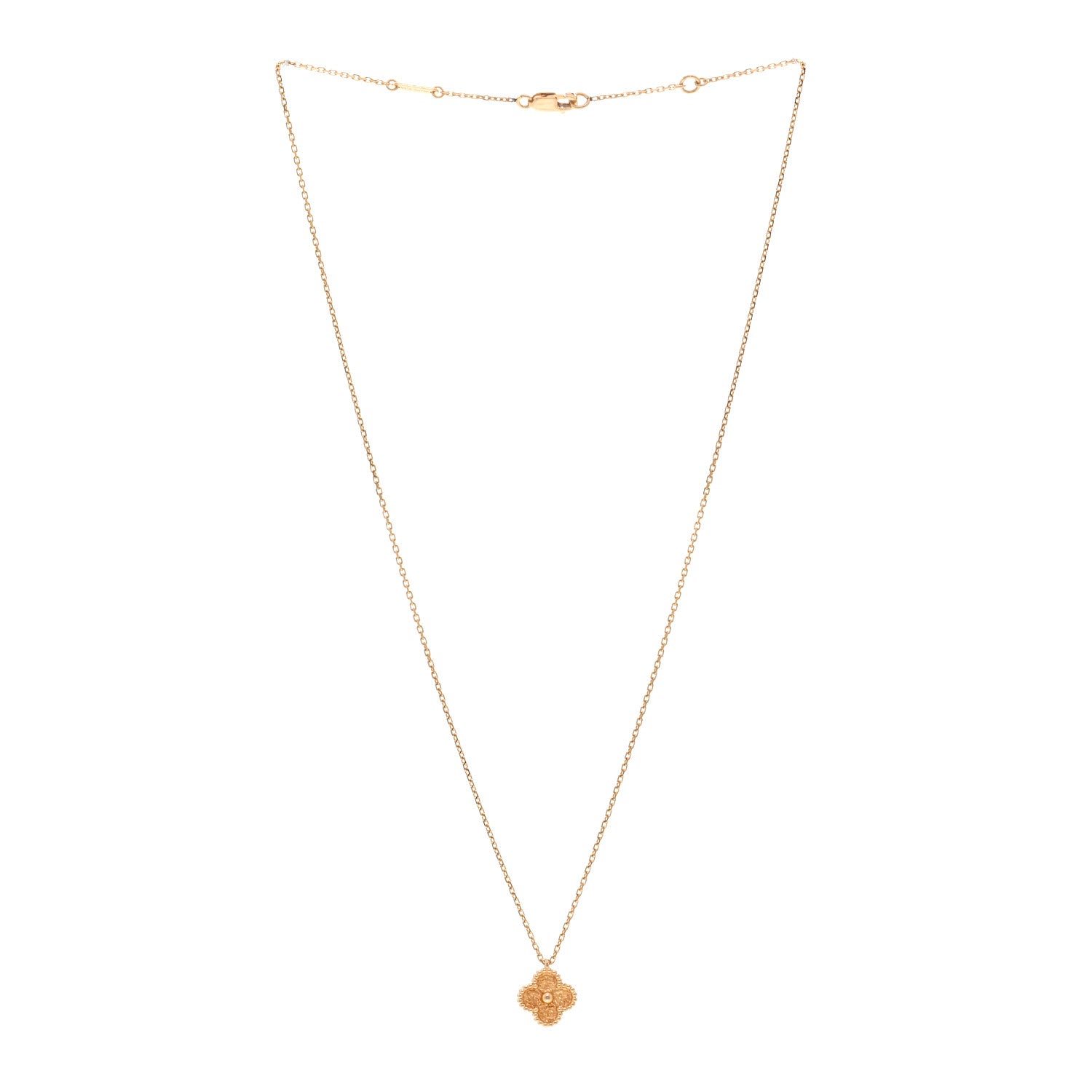 Van Cleef & Arpels 18K Rose Gold Sweet Alhambra Pendant Necklace 3 of 5