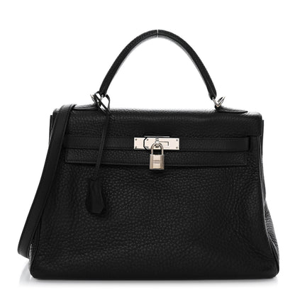 Hermes Fjord Kelly Retourne 32 Black 1 of 14