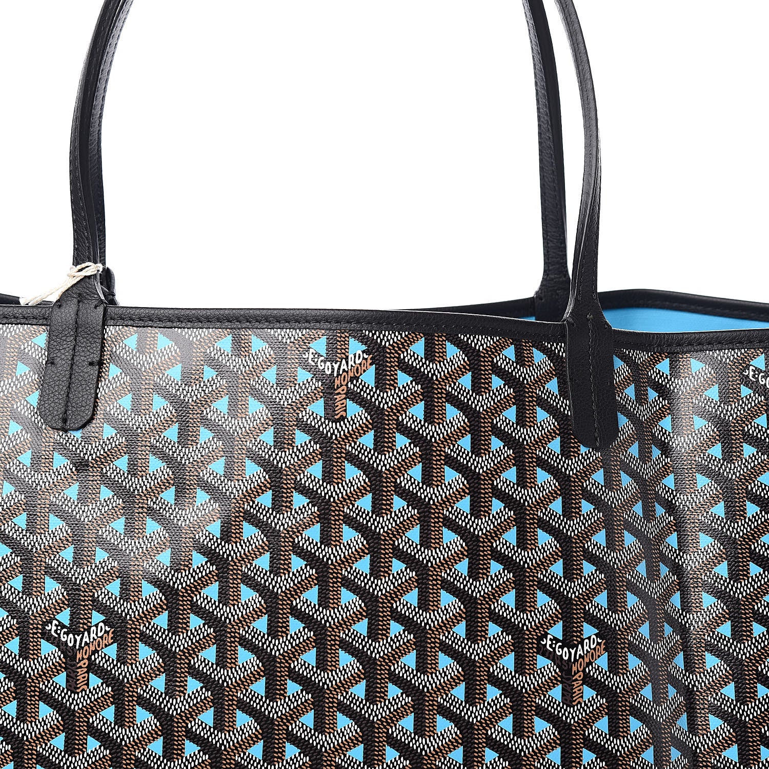 Goyard Goyardine Saint Louis Claire Voie GM Black Blue 11 of 11