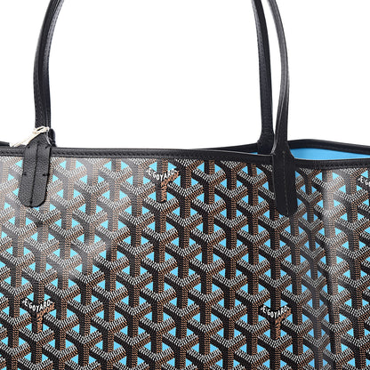Goyard Goyardine Saint Louis Claire Voie GM Black Blue 11 of 11