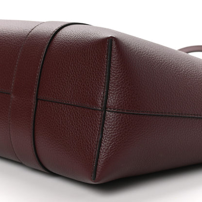 Mulberry Small Classic Grain Bayswater Tote Burgundy Oxford Blue 9 of 9