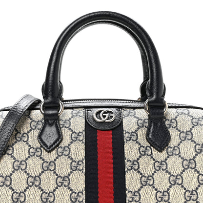Gucci GG Supreme Monogram Web Small Ophidia Top Handle Bag Beige Blue 8 of 11