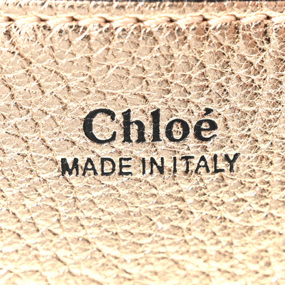 Chloe Metallic Grained Goatskin Nano Drew Shoulder Bag Abstract Gold 6 of 9