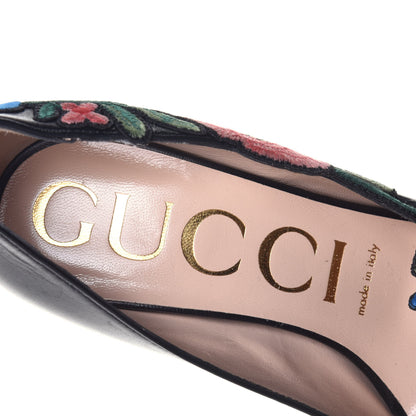 Gucci Calfskin Ophelia High Heel Pumps 37.5 Black 7 of 9