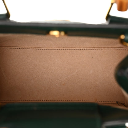 Gucci Textured Dollar Calfskin Mini Diana Tote Bag Vintage Green Pink 5 of 15