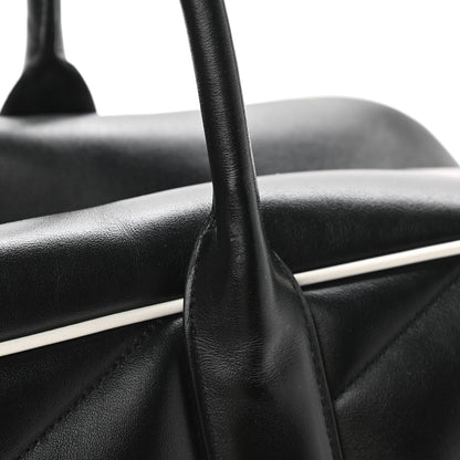 Saint Laurent Calfskin Miles Logo Bowler Duffel Bag Black 18 of 18