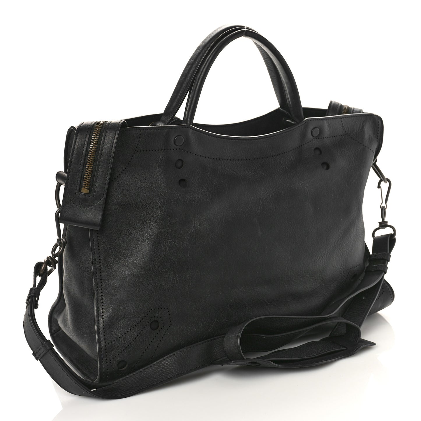 Veau Soyeux Perforated Blackout Hardware City Black