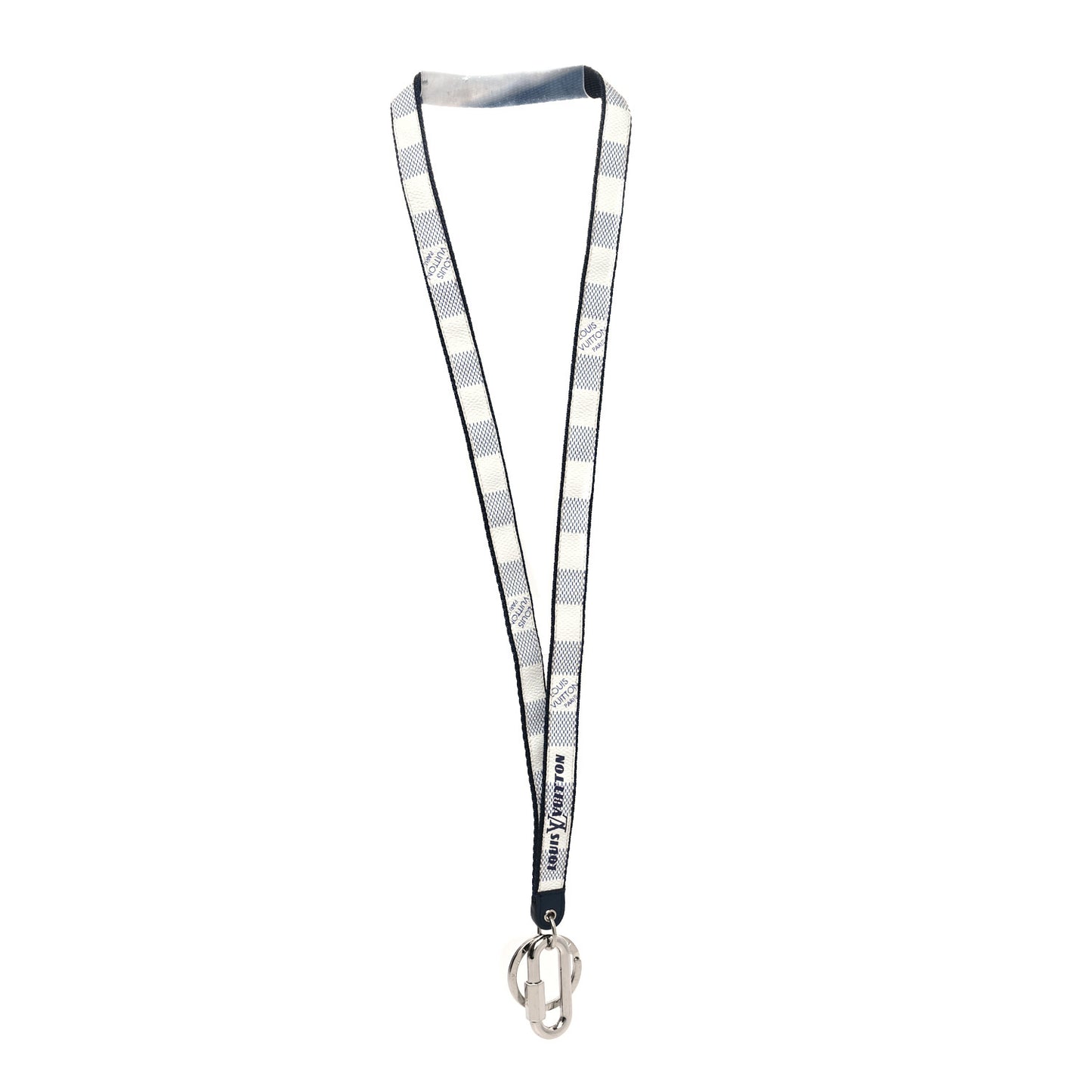 Damier Coastline Lanyard Key Holder White