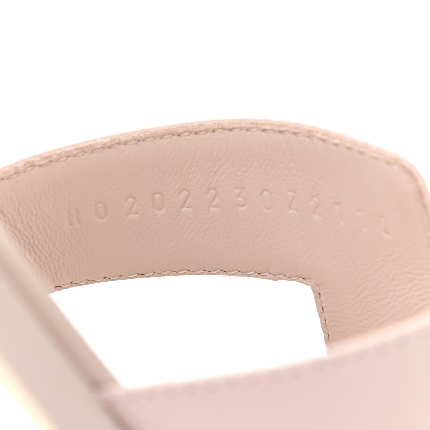 Hermes Box Calfskin Oran Sandals 37 Rose Pale 8 of 8