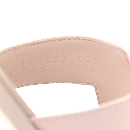 Hermes Box Calfskin Oran Sandals 37 Rose Pale 8 of 8