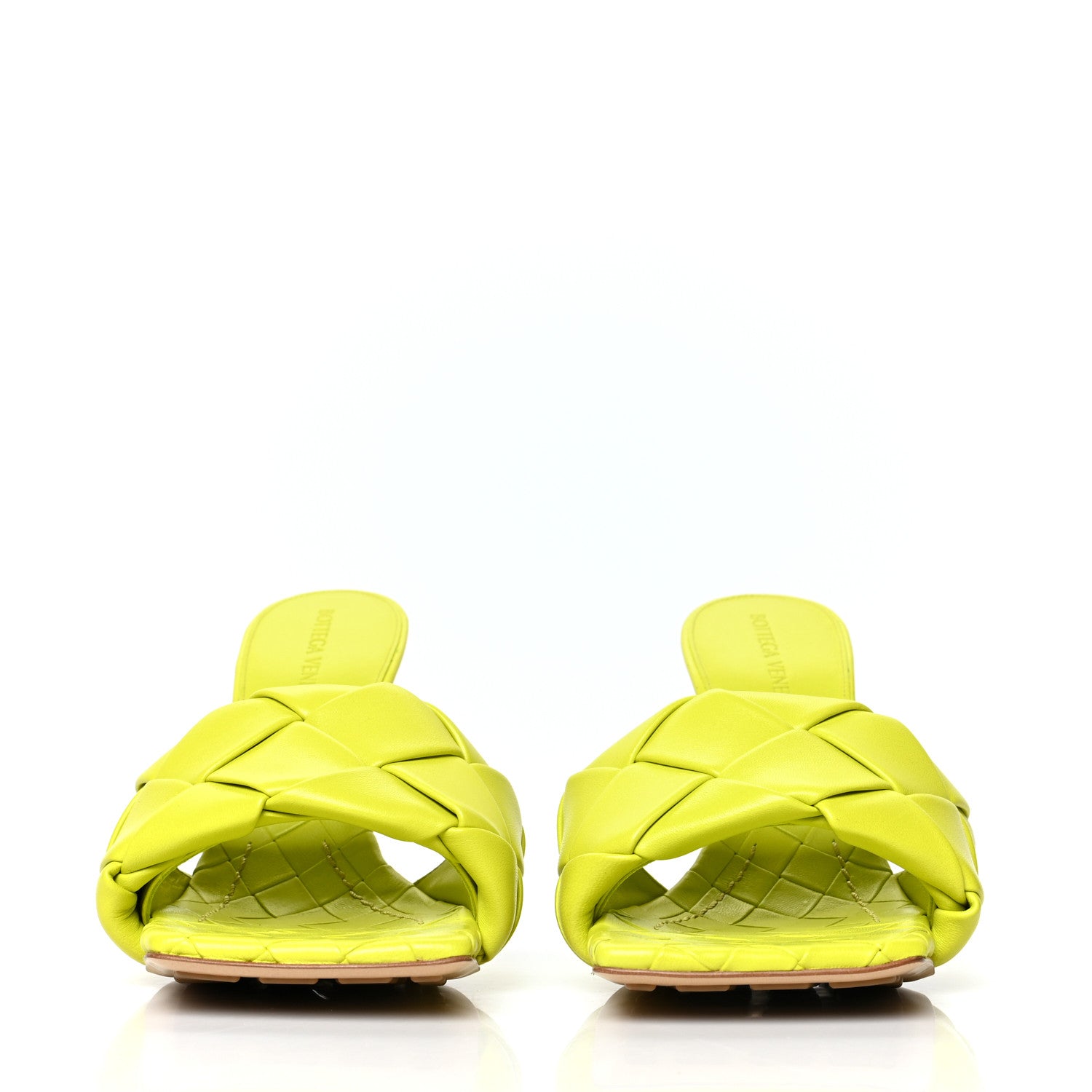 Bottega Veneta Nappa Maxi Intrecciato Lido 90mm Mule Sandals 37 Kiwi 2 of 7