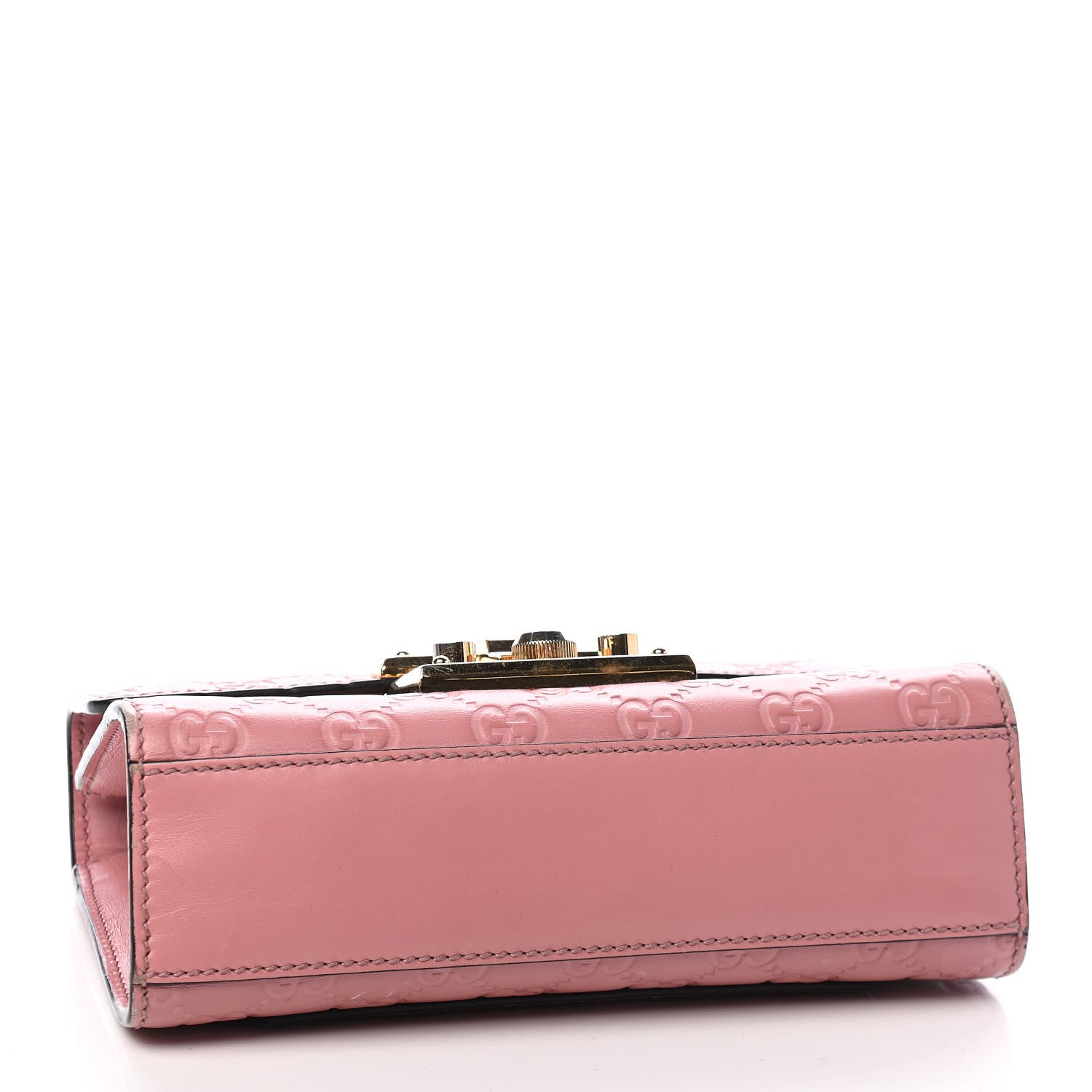 Gucci Guccissima Small Padlock Shoulder Bag Rose Baby Candy 3 of 14