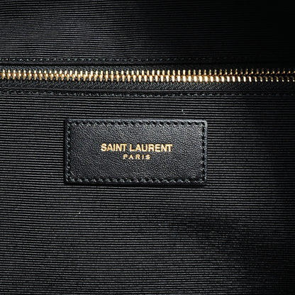 Saint Laurent Soft Calfskin Large Museum Tote Navy 7 of 8