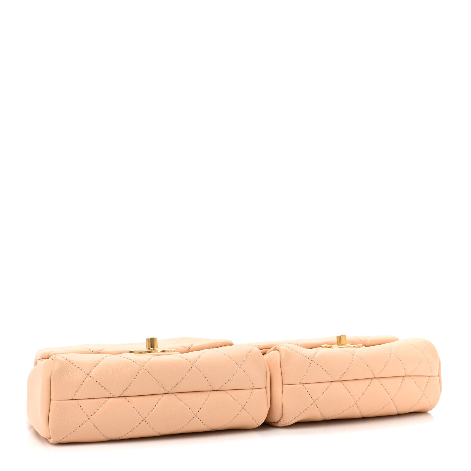 Chanel Lambskin Quilted Side-Packs Beige 4 of 12