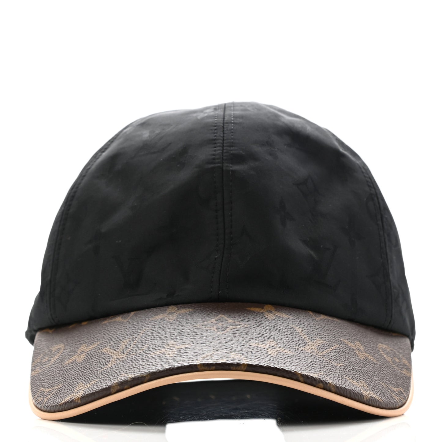 Polyester Silk Monogram LV Get Ready Cap M Black