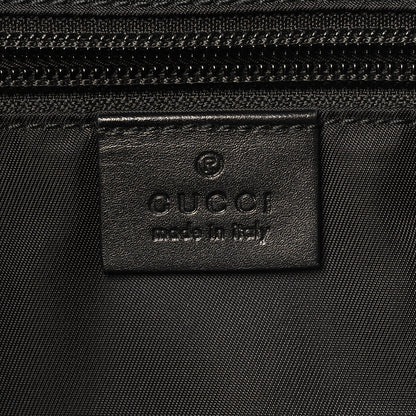 Gucci GG Supreme Monogram Web Medium Zippered Tote Beige Black 6 of 10