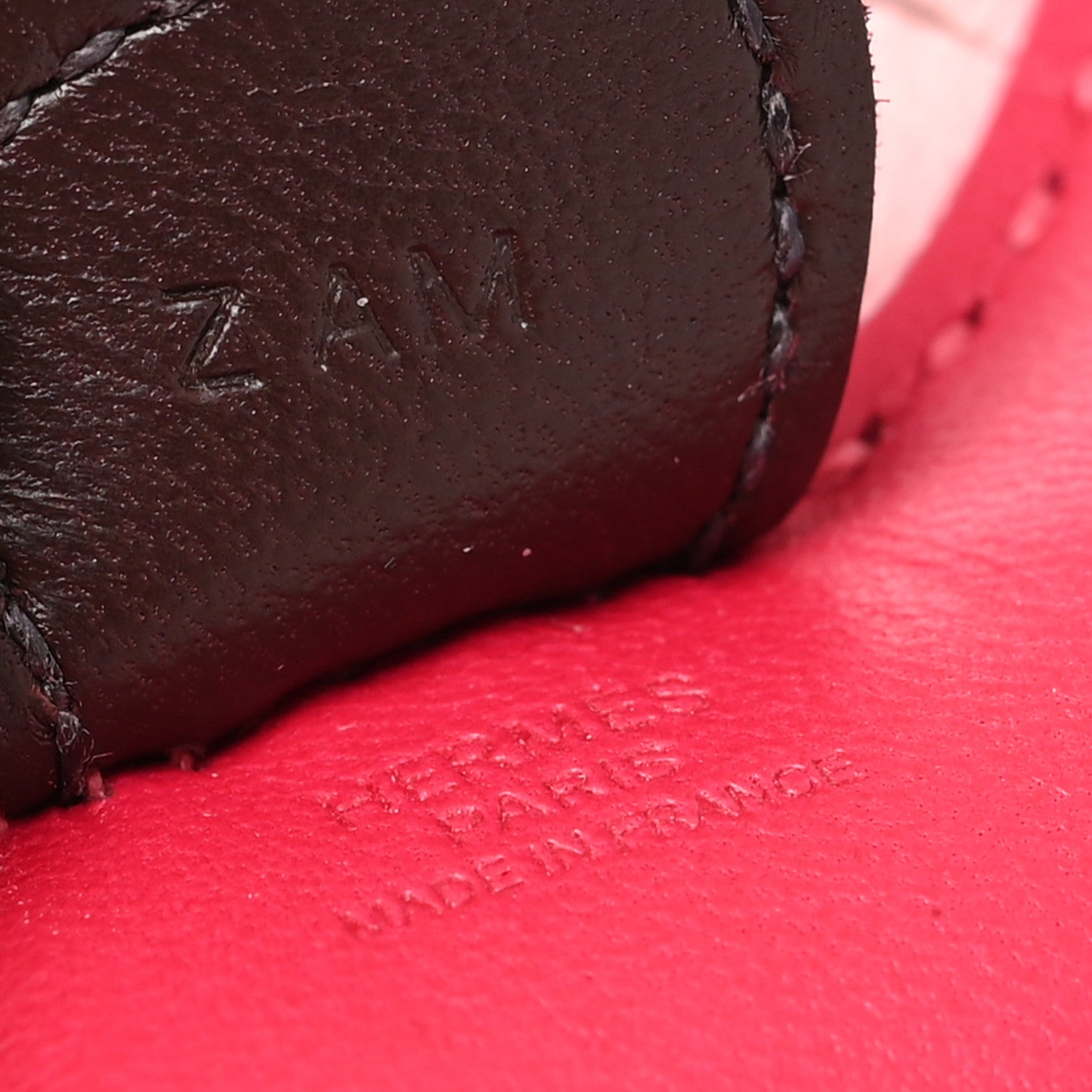 Hermes Milo Lambskin Grigri Rodeo Horse Bag Charm PM Rose Sakura Framboise Rouge Sellier 3 of 3