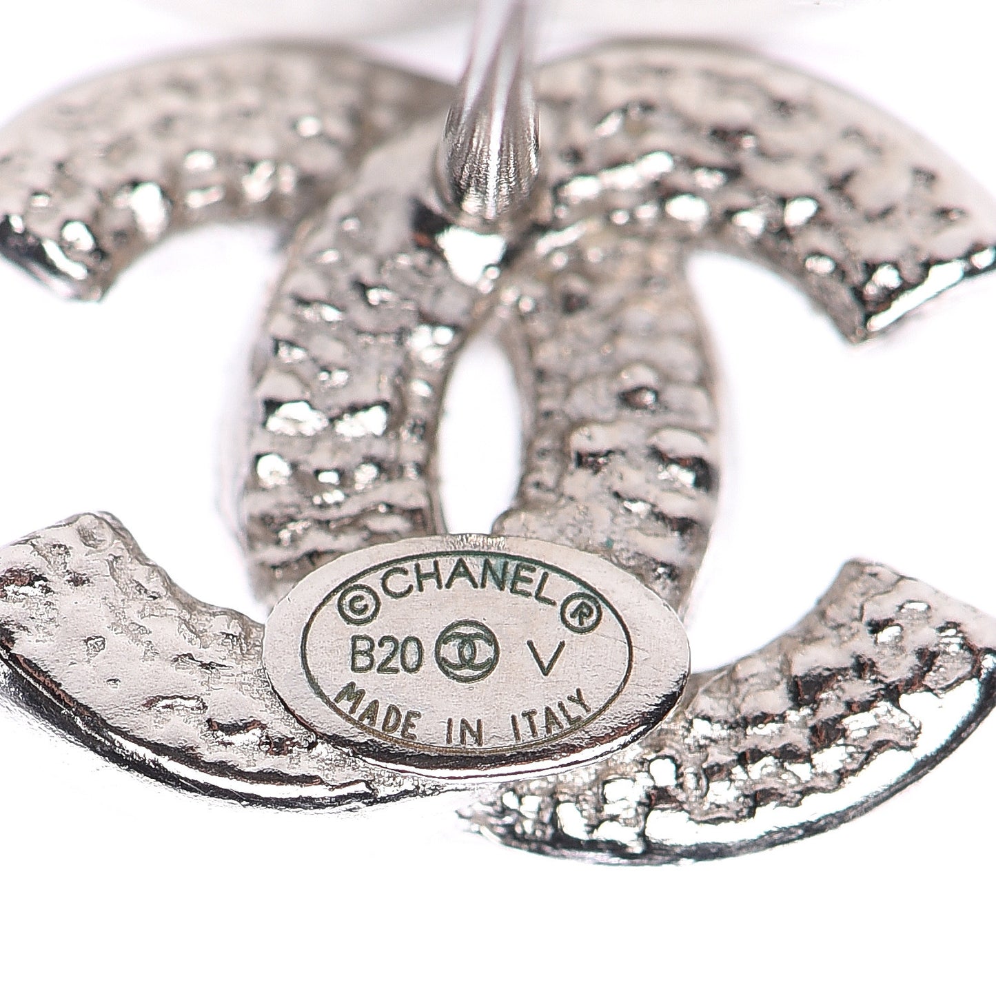 Crystal CC Earrings Silver