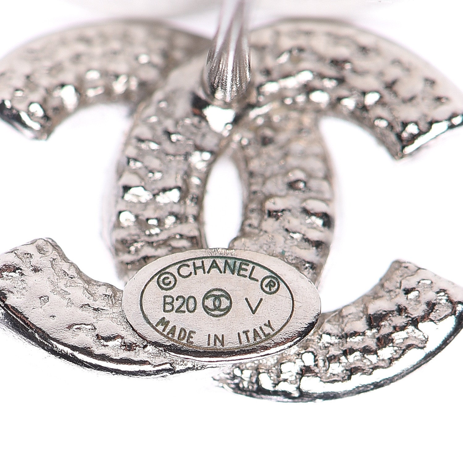 Chanel Crystal CC Earrings Silver 3 of 4