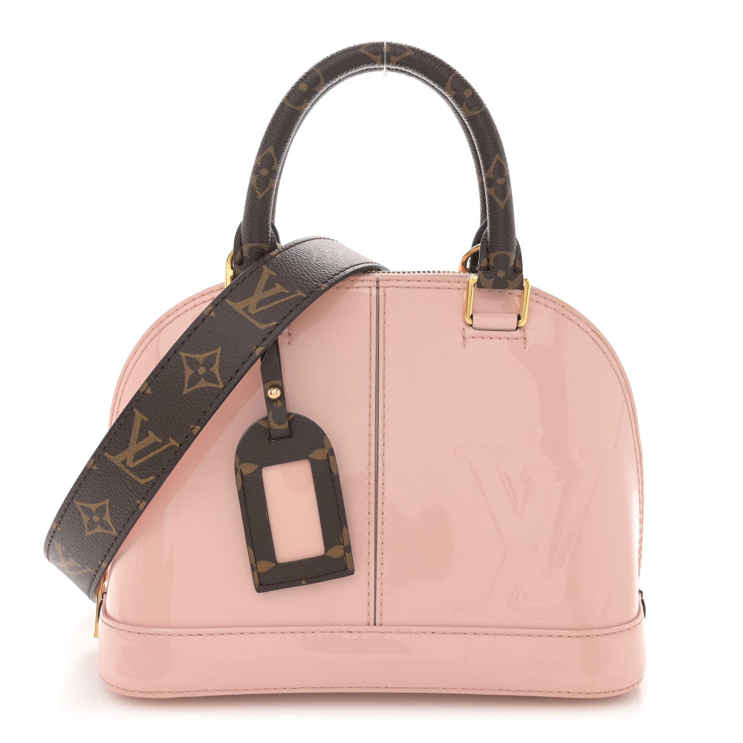 Louis Vuitton Patent Monogram Alma BB Rose Ballerine 1 of 12