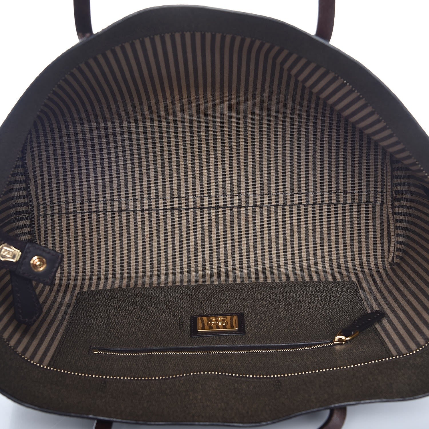 Fendi Zucca Spalmati Small Roll Tote Tobacco Moro 5 of 12