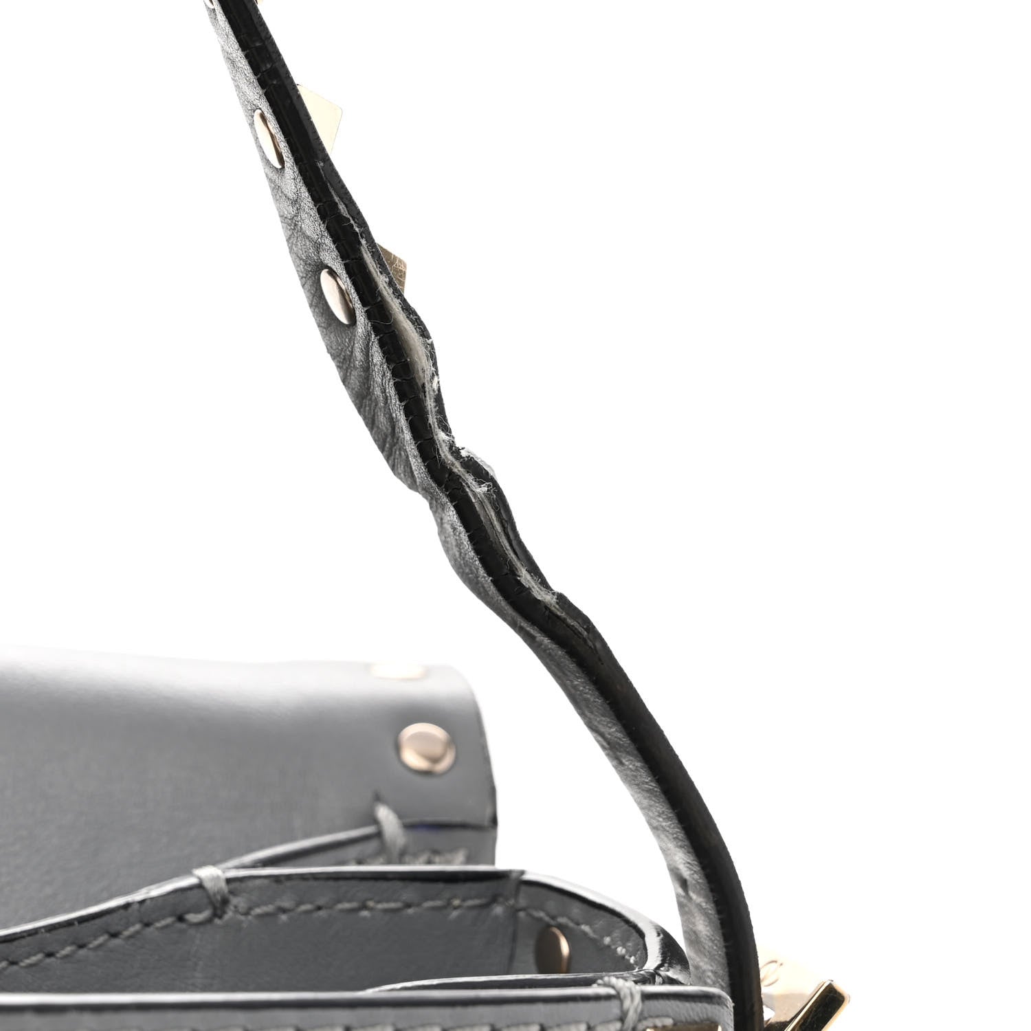 Valentino Garavani Vitello Medium Rockstud Flap Saddle Bag Light Stone 13 of 13